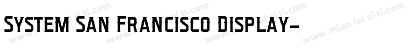 System San Francisco Display字体转换